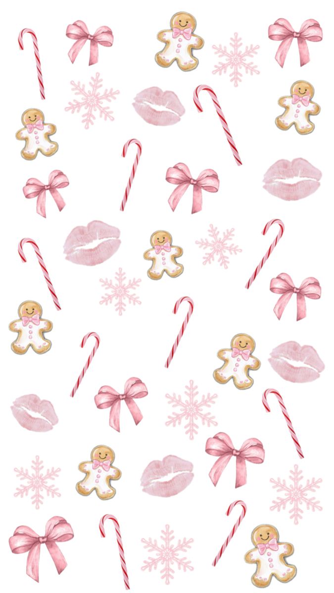 #pink #christmas #snowflake #gingerbread #candycane #wallpaper #lockscreen #cute #holidays Cute Chrismas Wallpers For Iphone, Cute Wallpapers For Your Ipad, Cute Christmas Pink Wallpaper, Cute Ipad Wallpaper Preppy, Pink Candycane Wallpaper, Xmas Pink Wallpaper, Cute Christmas Wallpaper Iphone Pink, Preppy Christmas Wallpaper For Ipad, Wallpaper Iphone For Christmas