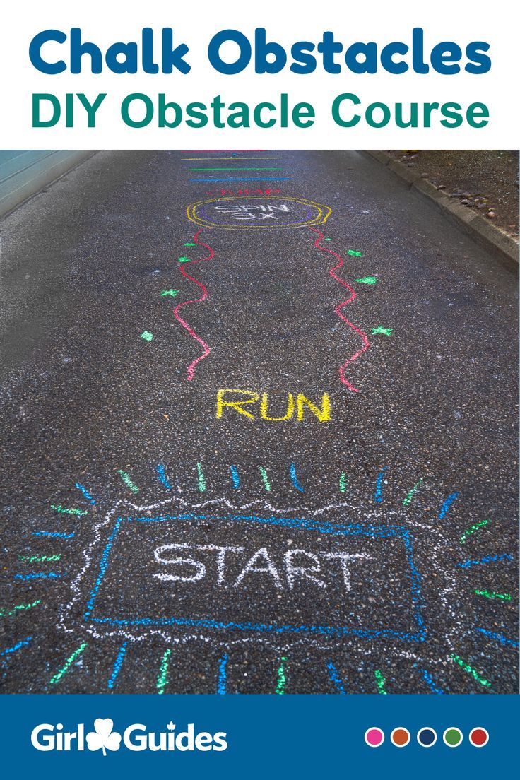 chalk obstacles for kids to draw on the sidewalk