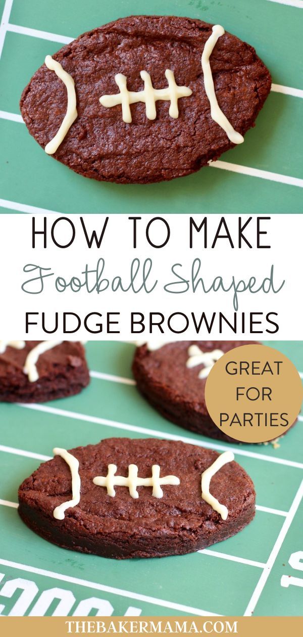 how to make football shaped fudge brownies