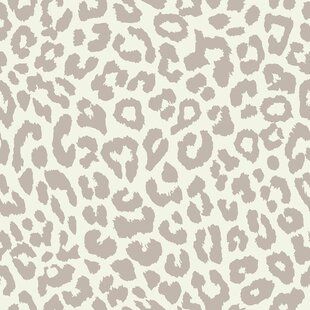 an animal print wallpaper in grey and white