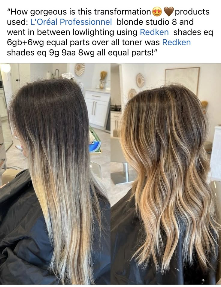 Golden Blonde Toner Formula, Honey Blonde Hair Redken Shades, Redken Shades Lowlight Formulas, Bronde Lowlights Formula, Natural Blonde Redken Formulas, Redken Shades Eq Golden Blonde Formula, Blonde Hair Formulas Redken Shades, Warm Blonde Formula Redken, Golden Blonde Redken Shades Eq