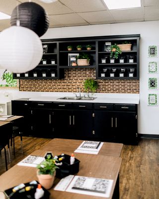 the kitchen is clean and ready to be used for cooking or dining room decorating