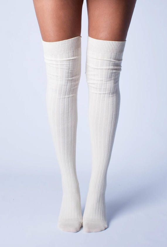 White Thigh High Socks, Black Thigh High Socks, Thigh High Leg Warmers, Lace Boot Socks, Knit Boot Socks, Over Knee Socks, Sweater Socks, Slouch Socks, Black Thigh High