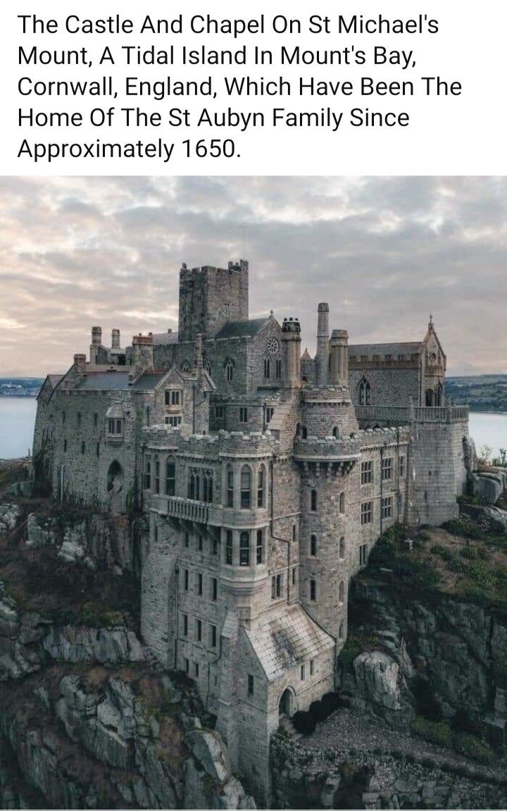 an old castle on top of a hill with the caption above it that reads mount - saint - michel