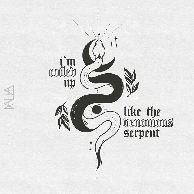 an image of a snake with the words i'm coming up like the serpents serpent