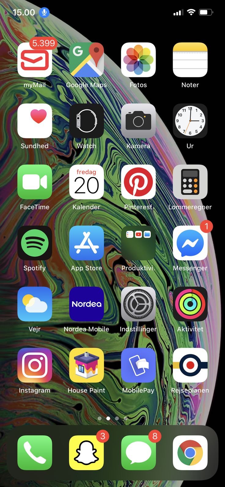 an iphone with different icons on the screen