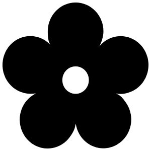 a black flower on a white background with the word,'flowers'written below it