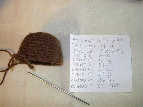 a knitted hat sitting on top of a table next to a pair of scissors