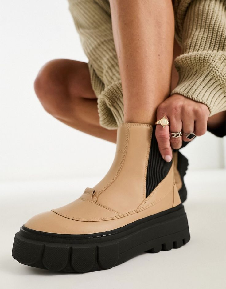 Shoes by Sorel Time for a reboot Pull tab for easy entry Elastic inserts Round toe Chunky sole Lugged tread Sorel Caribou, Brown Chelsea Boots, Zanotti Shoes, Giuseppe Zanotti Shoes, Sorel Shoes, Winter 2024, Platform Boots, Pull Tab, Boot Shoes Women