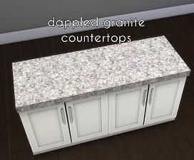 an image of a counter top with the words dappled granite countertops