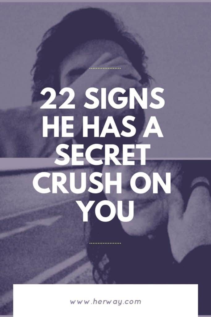 a woman talking on her cell phone with the caption 22 signs he has a secret crush on you