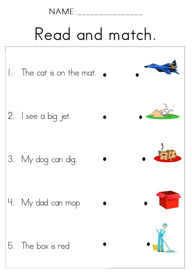 a worksheet for reading the words read and match with pictures to make it look like