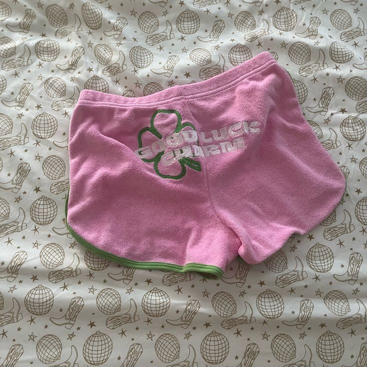 Like New Retro Vintage Pony Running Shorts. Size Small Pink Cotton Shorts With Elastic Waistband, Pink Cotton Pajama Shorts For Spring, Spring Cotton Pink Pajama Shorts, Casual Pink Cotton Shorts, Pink Cotton Summer Bottoms, Pink Summer Cotton Bottoms, Cute Pink Beach Bottoms, Pink Cotton Athletic Shorts For Summer, Sporty Pink Cotton Bottoms