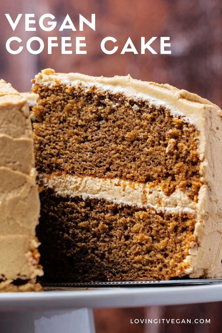 a slice is taken out of the cake that has been cut from it and sits on a plate