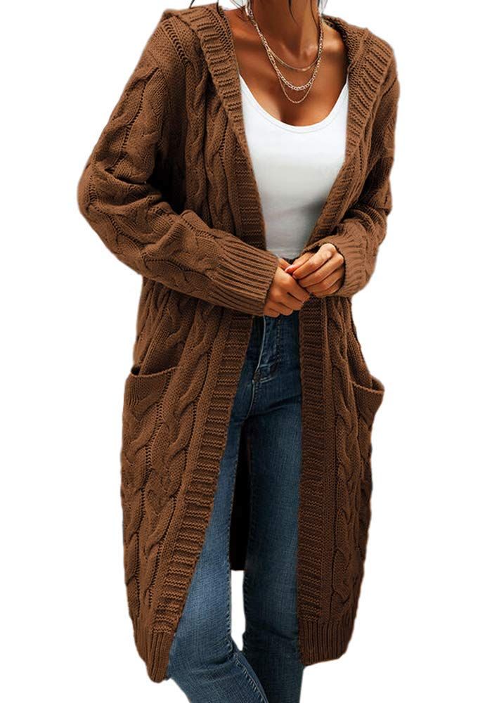 PRICES MAY VARY. Material:100% Acrylic (Lightweight, soft, comfortable and warm) Size:you can choose the cardigan according normal size,our size are US standard size. Features:Long Sleeve Solid Color Cardigan Sweaters For Women,Two Side Pockets,Soft Chunky Knit Cardigan,Hooded Sweater Coat,Soft Boyfriend Cardigan,Casual Loose Fit Knit Sweater Coat. Occasion:Pair with jeans, leggings, t-shirt or tank tops under, suit for casual daily, school, work, shopping, long cardigans for women lightweight,T Hooded Sweater Coat, Fall Sweaters For Women, Winter Vest, Winter Pullover, Sweater Vest Women, Chunky Knit Cardigan, Hooded Cardigan, Cable Knit Cardigan, Cardigan Sweaters For Women