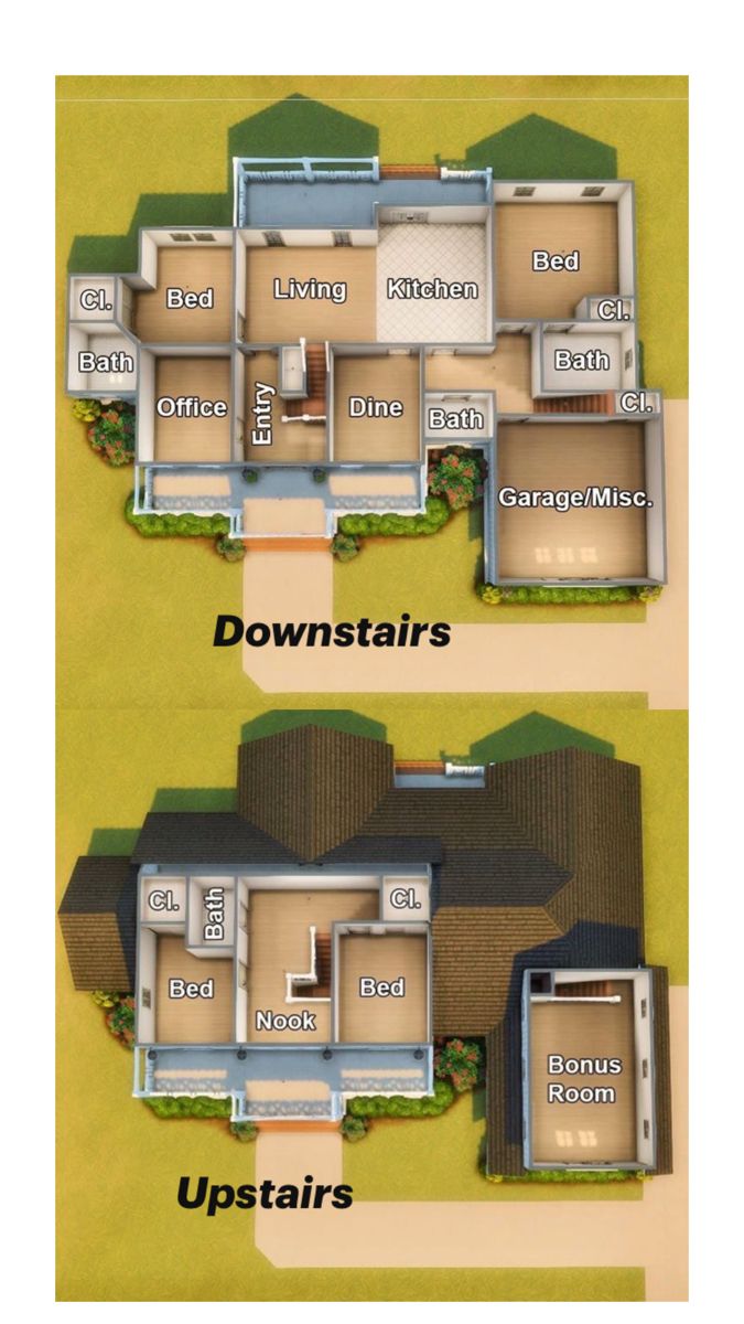 two different views of the same floor plan