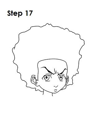 How to Draw Huey Boondocks 17 How To Draw Boondocks, Riley Boondocks Drawings, Boondocks Drawings Easy, Boondocks Drawings Pencil, Boondocks Tattoo Designs, Boondocks Painting, Huey Boondocks, Boondocks Tattoo, Boondocks Quotes