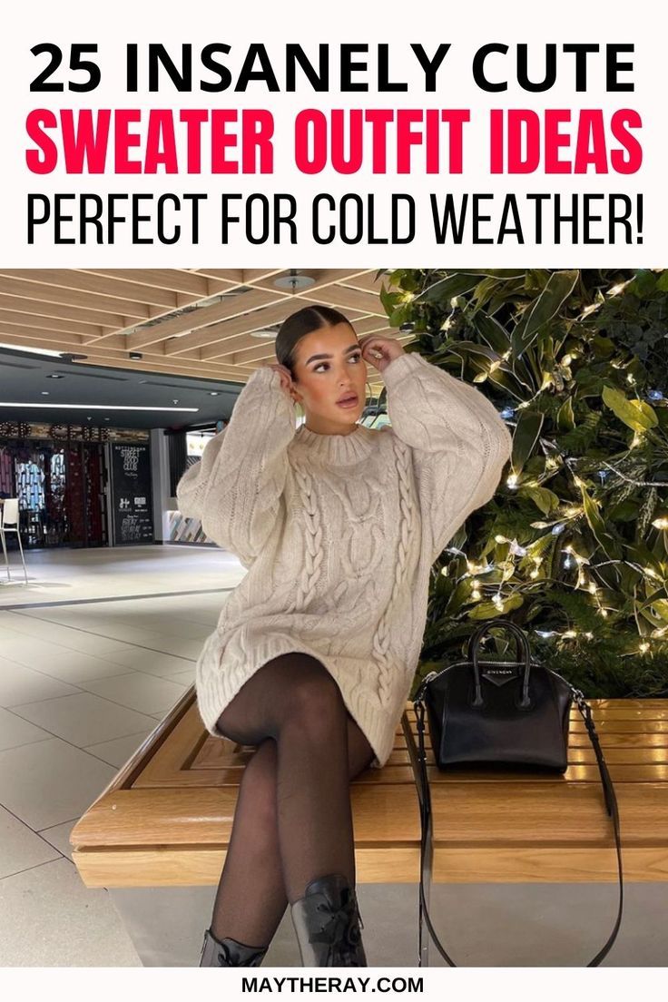 Need inspiration for the perfect outfit ideas? Check out these seriously stylish sweater outfits that you'll want to copy. Girly Sweater Outfits, Cute White Sweater Outfit, Going Out Sweater Outfit, Long Sweater Outfit Ideas, Over Sized Sweaters Outfit Winter, Style A Sweater, White Knit Sweater Outfit, White Sweater Outfits, Oversized Sweater Outfit Winter