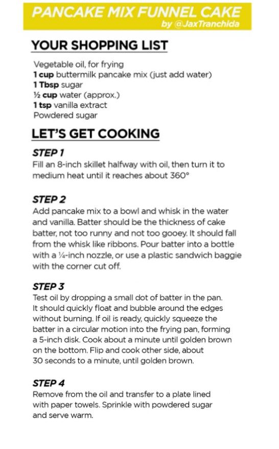 the instructions for how to make pancakes with baking ingredients and instructions on how to bake them