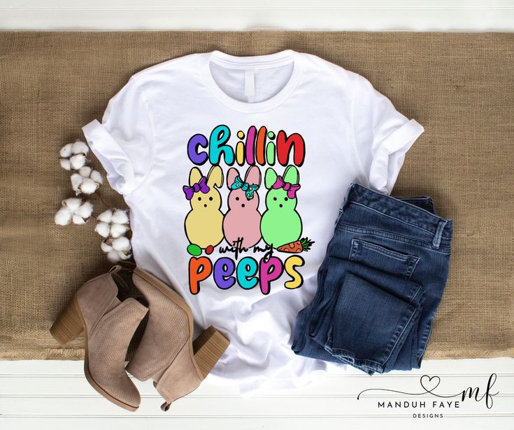 "Get ready to celebrate Easter in style with our \"Chillin with my peeps\" Easter shirt. This trendy and fun shirt is perfect for both kids and adults who want to show off their Easter spirit. Made from high-quality materials, this shirt is not only comfortable to wear but also durable, ensuring that it will last for many Easter celebrations to come. The vibrant design features a cute bunny surrounded by colorful Easter eggs, making it a perfect choice for any Easter gathering or egg hunt. Available in a range of sizes, this shirt is suitable for the whole family, allowing everyone to match and create lasting memories together. Whether you're attending an Easter brunch, spending time with loved ones, or simply enjoying the holiday festivities, our \"Chillin with my peeps\" Easter shirt is Chillin With My Peeps, Bear Bryant, Peeps Easter, Easter Gathering, Easter Peeps, Fun Shirt, Coloring Easter Eggs, Easter Colors, Easter Brunch