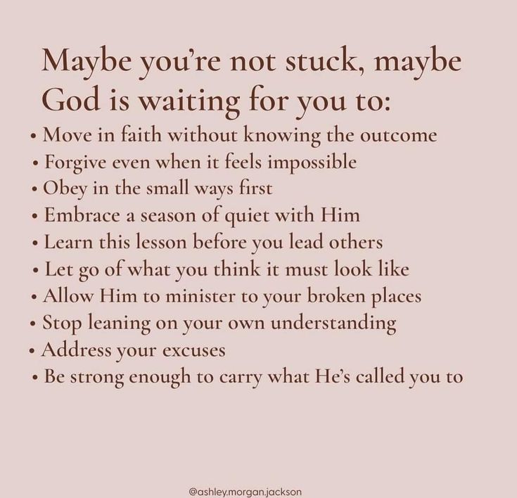 a poem that says maybe you're not stuck, maybe god is waiting for you to