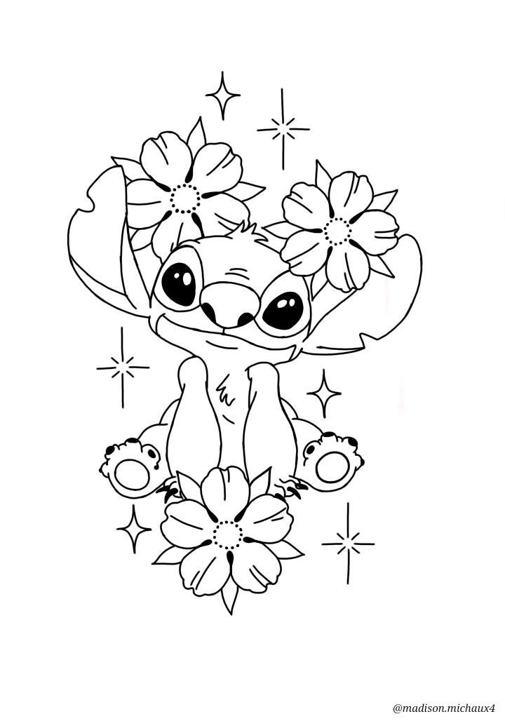 a cartoon character with flowers on her head