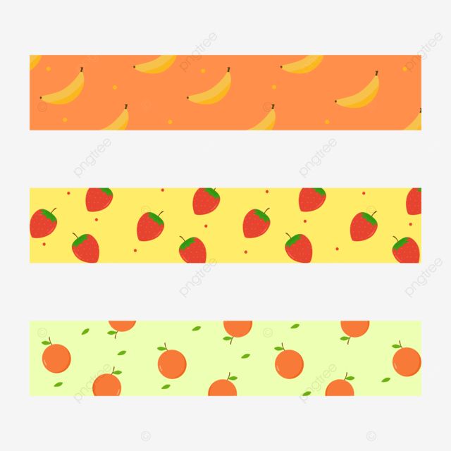 four different types of fruit patterns