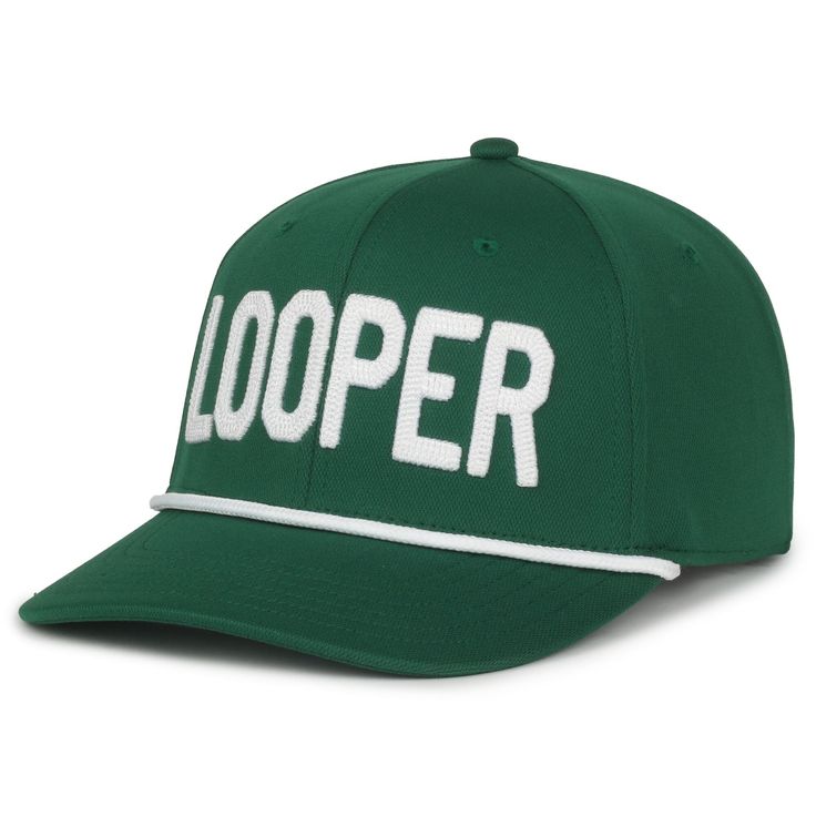 Golf Looper Hat Snapback Adjustable Unisex All Performance Fabric High Quality Materials Solid Back Structured For Kids and Adults Green Baseball Cap Visor For Sports Events, Green Visor Baseball Cap For Sports Events, Green Visor Fitted Hat For Sports, Green Sports Hat, One Size Fits Most, Green Sports Event Hat, One Size Fits Most, Green Flat Brim Baseball Cap For Outdoor, Green Fitted Hat With Curved Brim For Sports, Green Visor Snapback Hat For Sports, Green Flat Bill Sports Hat