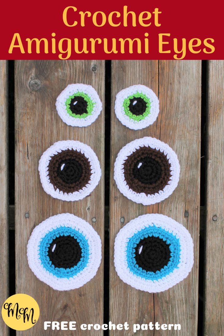 crochet eye pattern for an amigurmi eyes