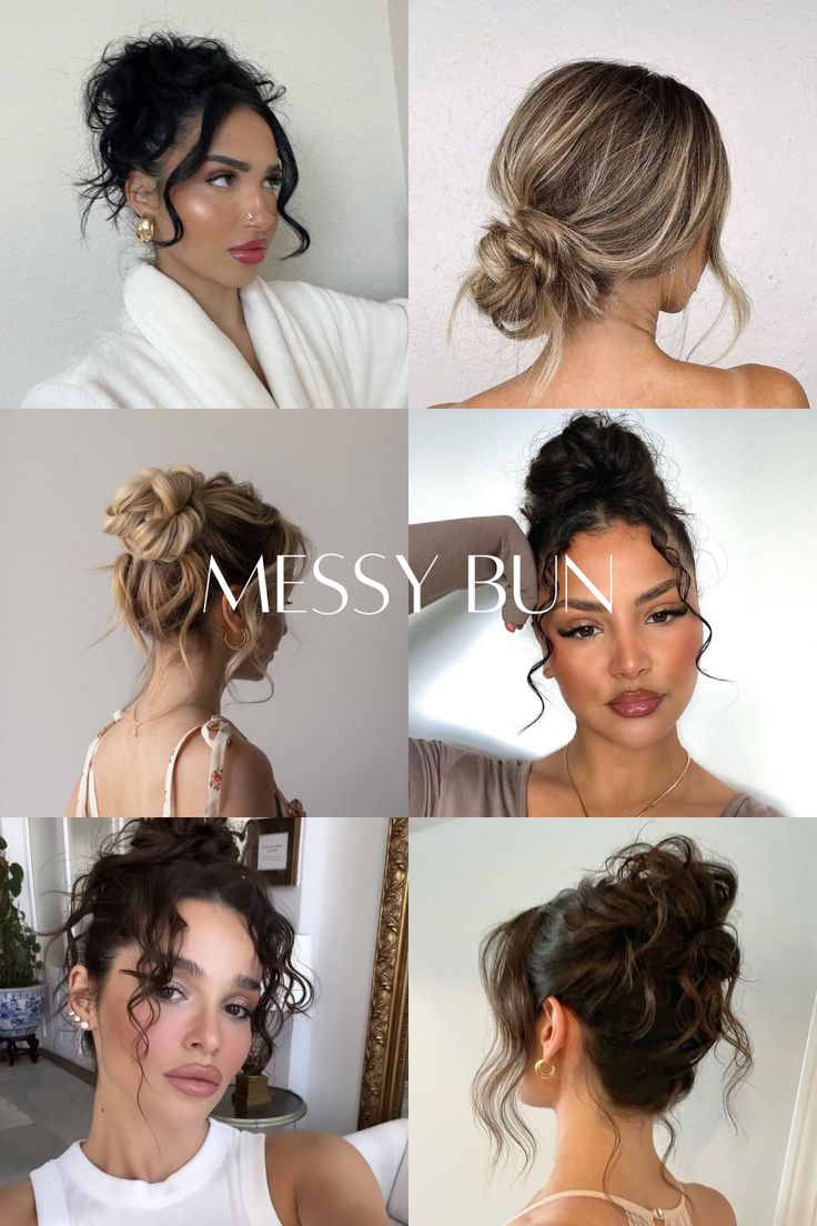 Messy bun ideas, curly hair, blonde hair, buns Wet Messy Bun, Curly Bun For Wedding, Messy Bump Hairstyles, Fancy Messy Bun, Messy Bun Wedding Hairstyles, Curled Bun, Messy Bun Curly Hair, Messy Bun Ideas, Messy Bun Wedding