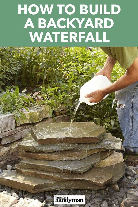 how to build a backyard waterfall