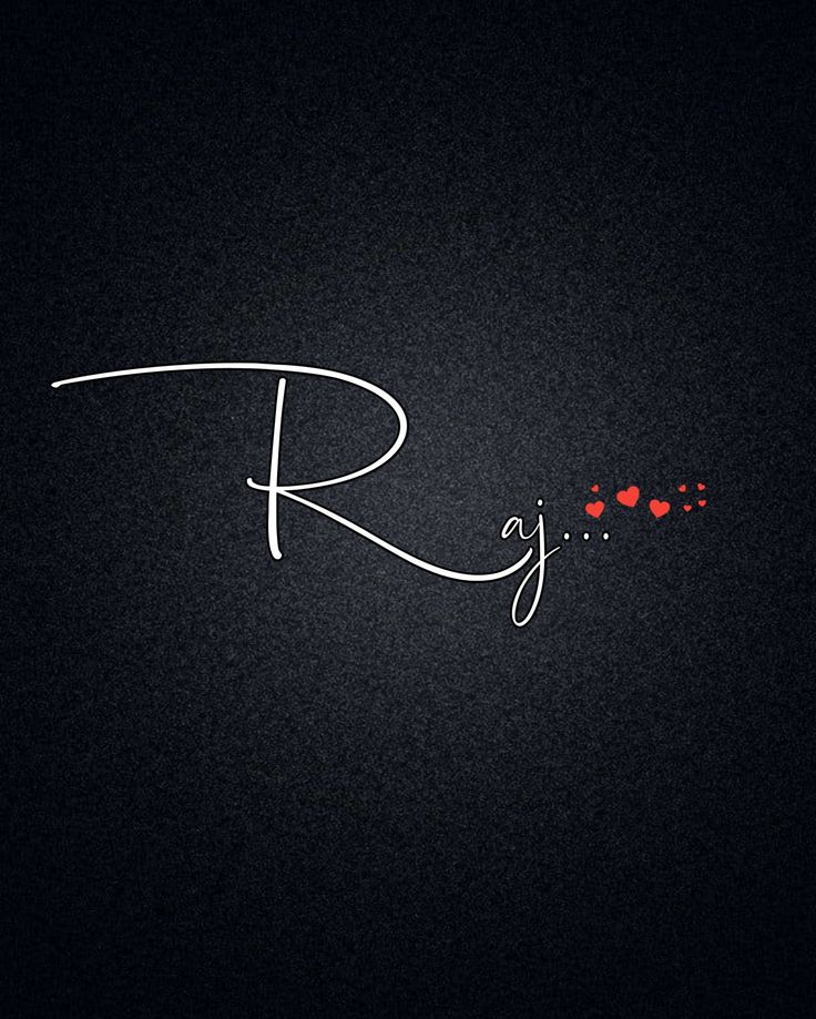 the word r is spelled with red hearts on a black background in cursive writing