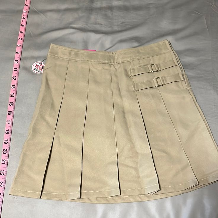 Uniform Khaki Pleated Skirt. New With Tags. Size10 In Girls. Y2k Style Pleated Skirt Bottoms For School, Y2k Style School Pleated Skirt, Y2k Style Pleated Skort For School, Y2k School Style Pleated Skort, Y2k Mini Bottoms For School, Y2k Style Skirt For School, Y2k Style School Skirt, Y2k Mini Skirt For School, Y2k Style Bottoms For School In Spring