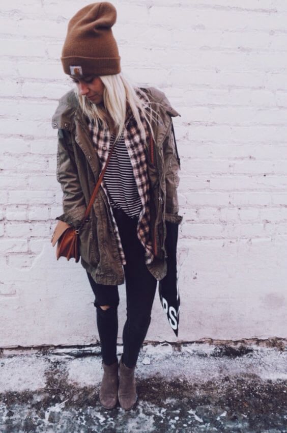 Moda Grunge, Boho Winter Outfits, Look Winter, Beanie Outfit, Mode Hippie, London Outfit, Mode Boho, Neue Outfits, Winter Boho