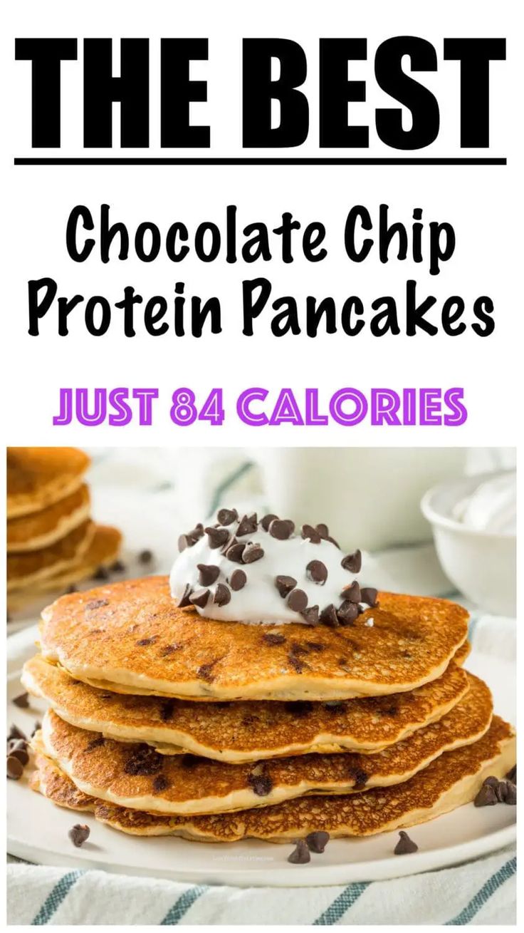 the best chocolate chip protein pancakes just 4 calories and they are gluing