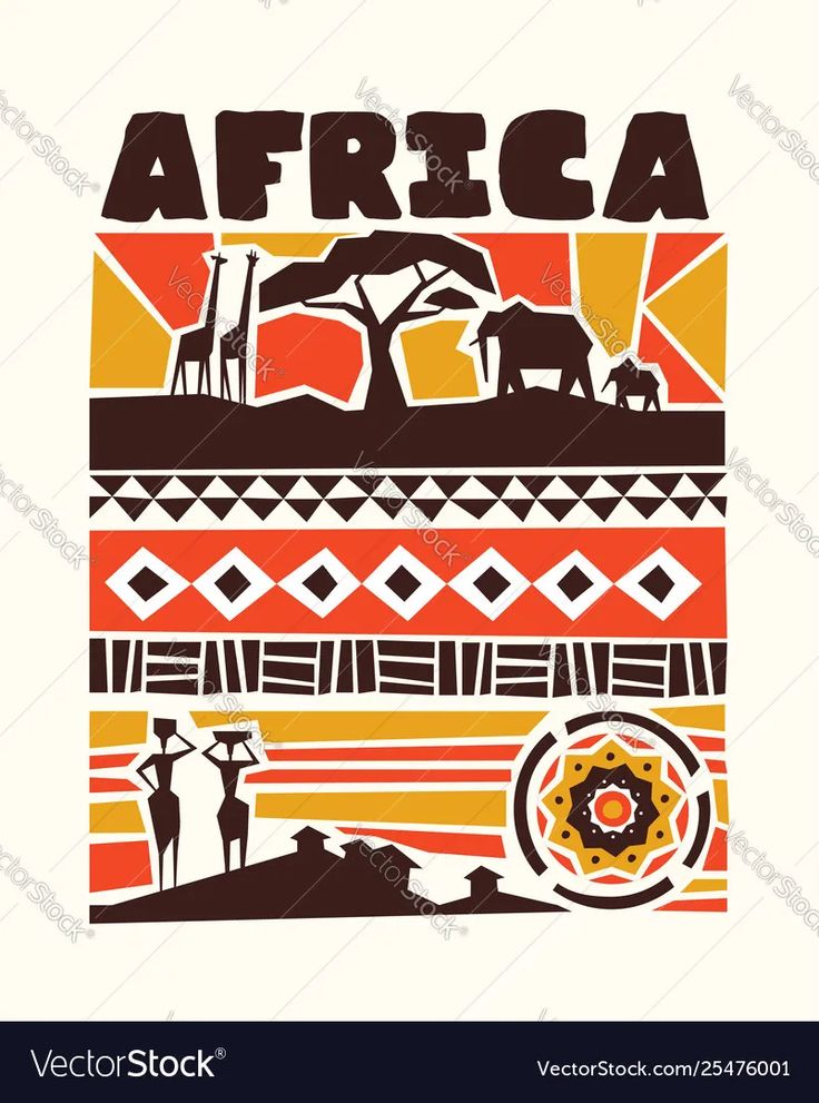 an african poster with the word africa