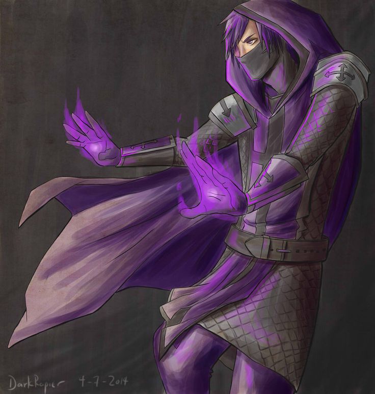 a drawing of a woman dressed in purple