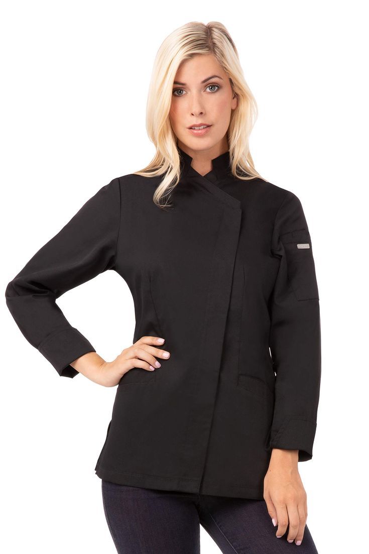 womens Marrakesh V-series Chef Coat Black Chef, Chef Jackets, Chef Shirts, Chef Clothes, Female Chef, Chef Coat, Coat Women, Coat Fashion, Active Wear For Women