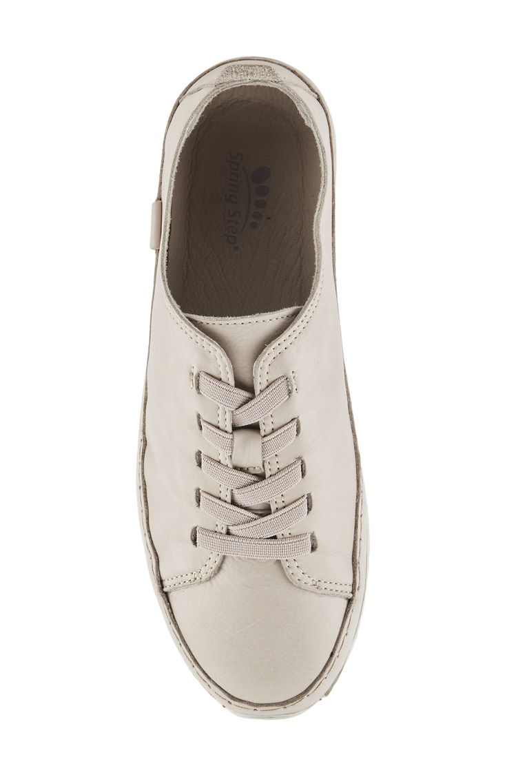 A shock-absorbing footbed, easy-on design and lightweight sole ensure optimal comfort no matter where you go in this supple leather sneaker. Pull-on style with elastic laces Removable insole Leather upper and lining/rubber sole Made in Turkey Elastic Laces, Leather Sneakers, Womens Sneakers, Rubber Sole, Leather Upper, Matter, Nordstrom, Size 6, Elastic