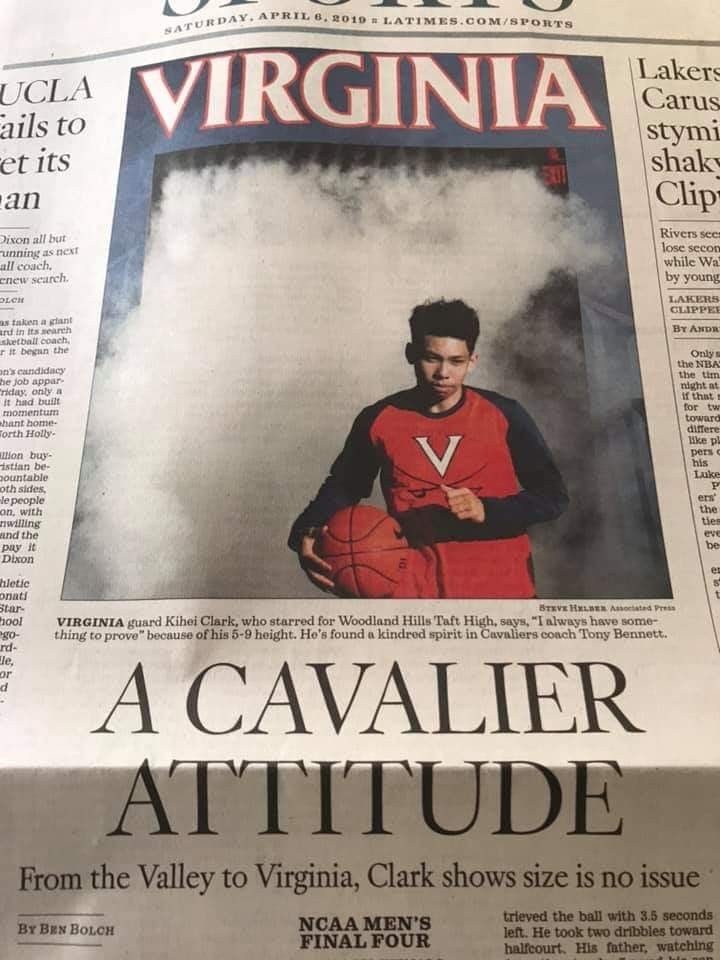 the front page of a newspaper with an image of a young man holding a basketball