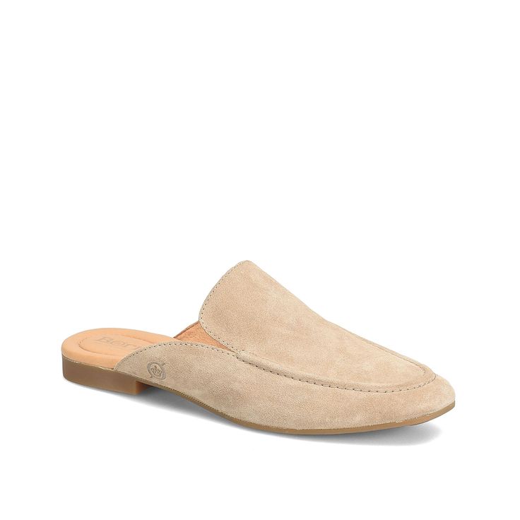 Born-Lamara Mule Complete your look with a simple yet sophisticated style. The Lamara mule from Born features an easy slip-on design, yet is elevated by tailored details including a cutaway lip and a moc toe. Crafted with a suede material for a high-quality touch. Beige Mules, Hand Stitching Techniques, Stitching Techniques, Suede Mules, High Quality Shoes, Suede Material, Tan Suede, Dillard's, Sophisticated Style