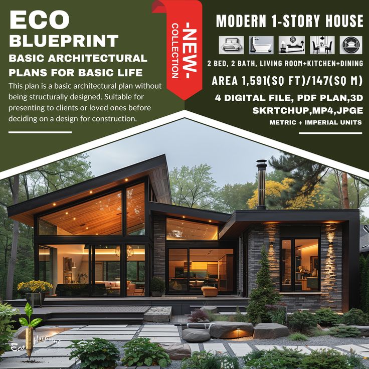 a flyer for an eco - friendly house project