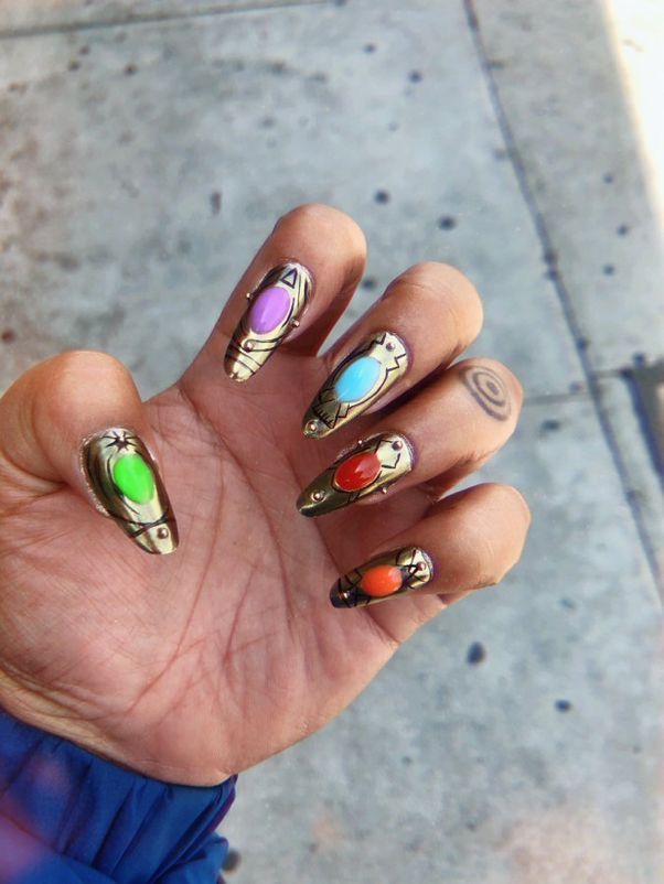 Superhero Nails, Avengers Nails, Marvel Nails, Artsy Nails, Sns Nails Designs, Nails Basic, Nail Design Glitter, Crazy Nail Designs, Retro Nails