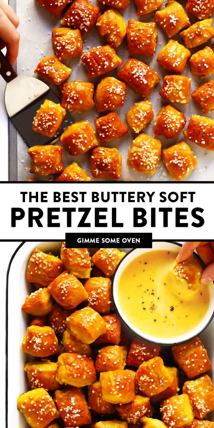 the best buttery soft pretzel bites recipe is made with only 3 ingredients