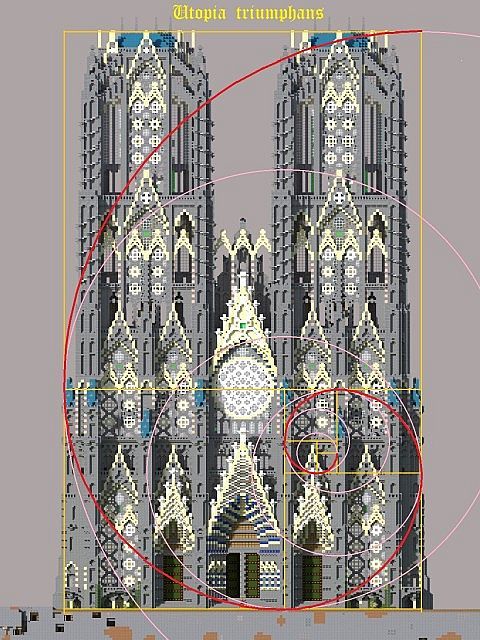 an image of a cathedral with circles around it