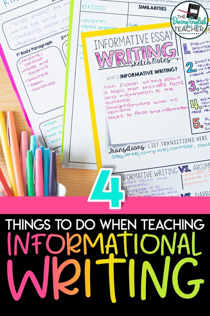 the four things to do when teaching informational writing