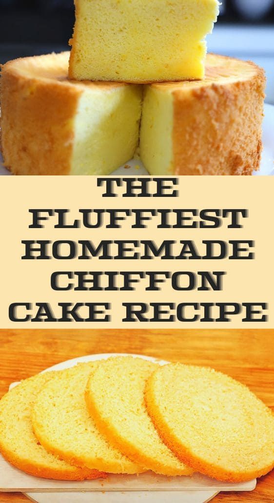 the fluffyest homemade chiffon cake recipe