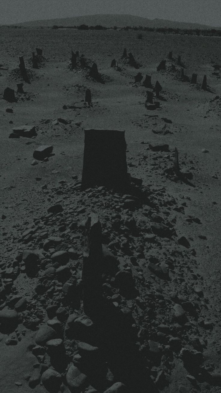 people sitting on rocks in the desert at night