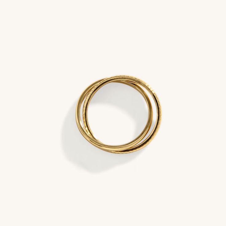 Introducing the Dual Band Ring, a modern and chic accessory crafted with precision and plated in radiant 18K gold. Featuring two bands elegantly intertwined, this ring adds a touch of sophistication to any outfit. Wear it alone for a minimalist look or stack it with other rings for added flair. With its versatile design and timeless appeal, the Dual Band Ring is sure to become a staple in your jewelry collection. Stainless Steel, plated with 18K Gold Waterproof (Tarnish Resistant) Natural Linen Dual Band, Chic Accessories, Natural Linen, Band Ring, Band Rings, Jewelry Collection, 18k Gold, Plating, Stainless Steel