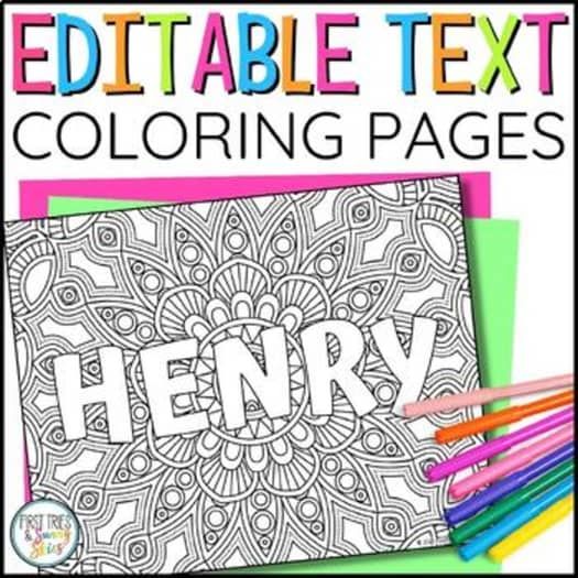 Editable Name Coloring Pages | Student Names Activity | Printable Sheets Name Coloring Pages Personalized Free, Editable Name Coloring Pages, Bookmarks Coloring, Name Coloring Pages, Free Printable Crafts, Coloring Designs, First Day Of School Activities, 5th Grade Classroom, Name Activities